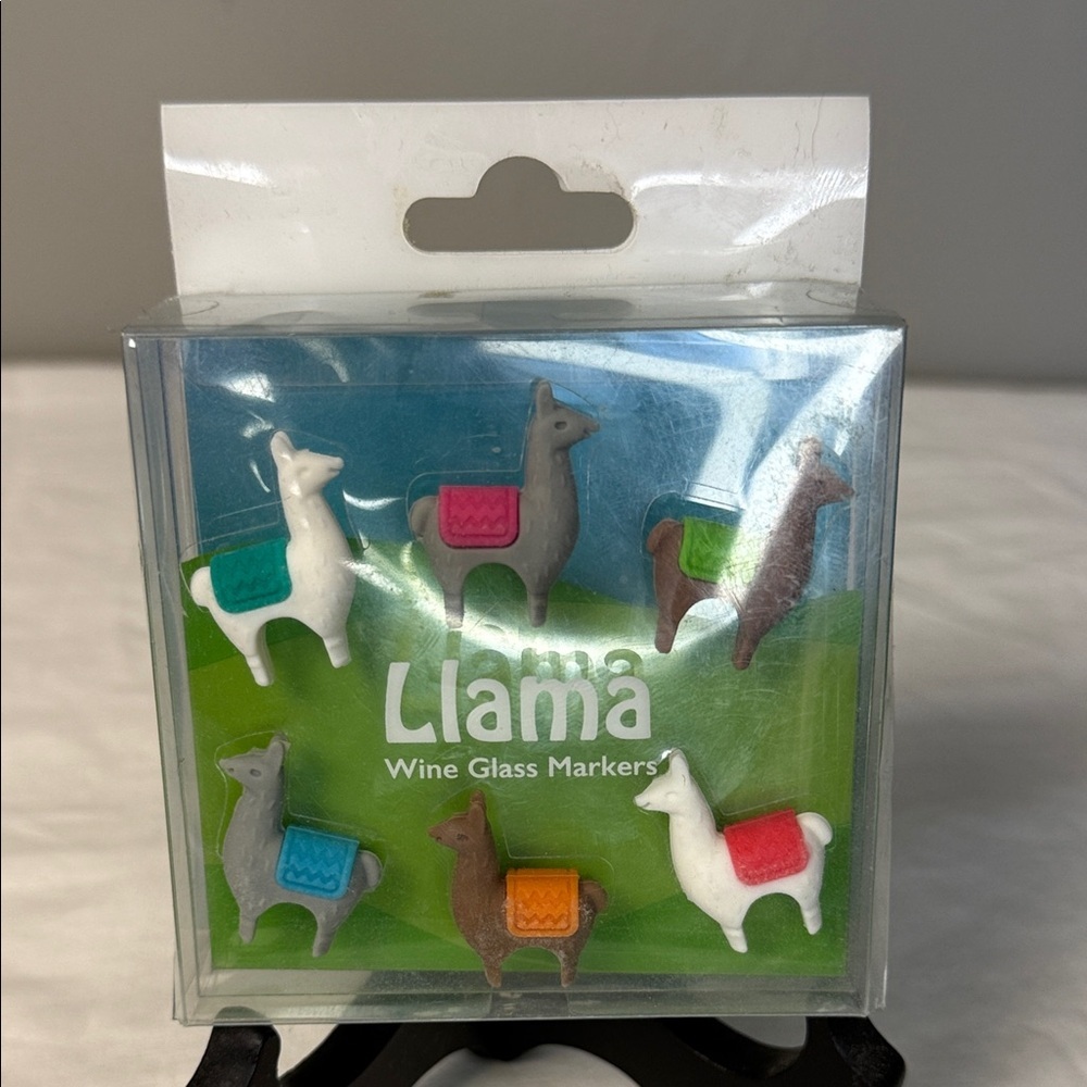 Llama Wine Glass Markers Set – Sealed, Never Used